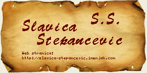 Slavica Stepančević vizit kartica